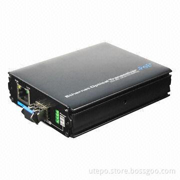 POE Ethernet Optical Transceiver, Provide 100Mbps 1 Fiber Port and1 Ethernet Port